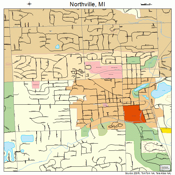 Northville, MI street map