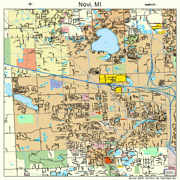 Novi, MI street map