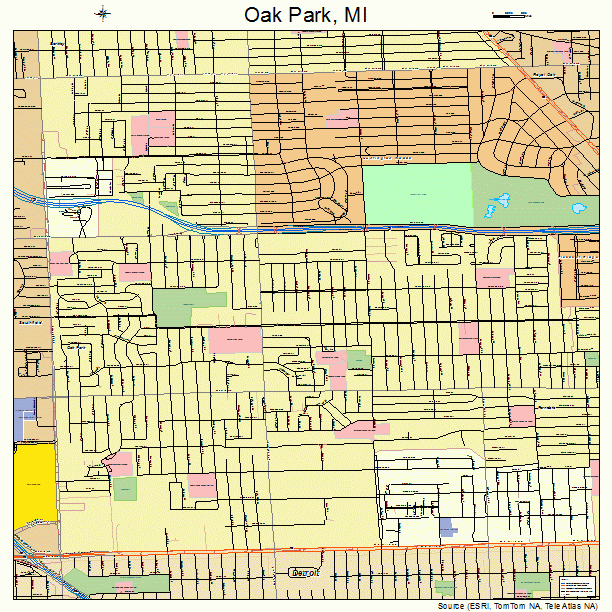 Oak Park, MI street map