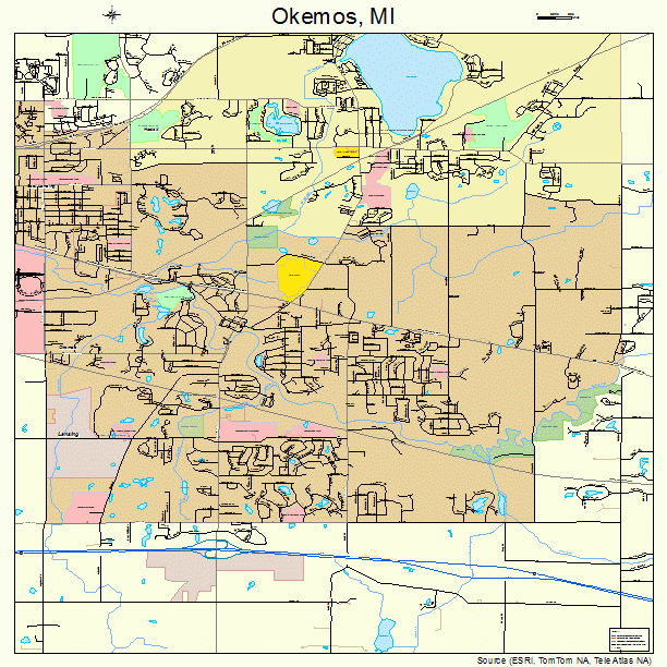 Okemos, MI street map