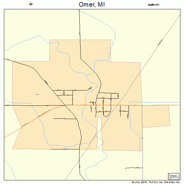 Omer, MI street map