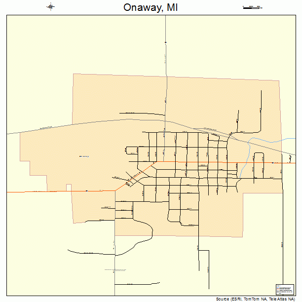 Onaway, MI street map
