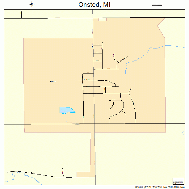 Onsted, MI street map