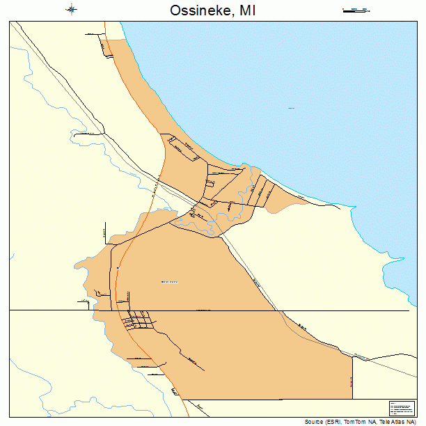 Ossineke, MI street map