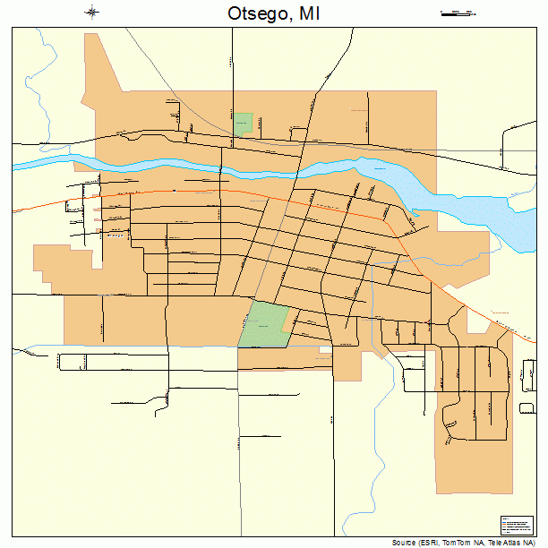 Otsego, MI street map