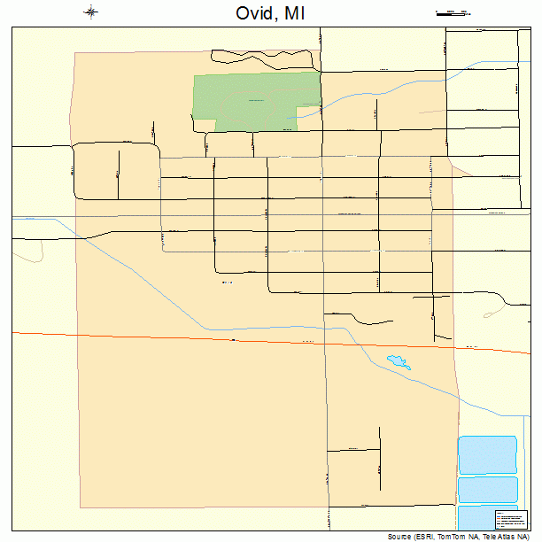 Ovid, MI street map