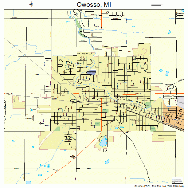 Owosso, MI street map