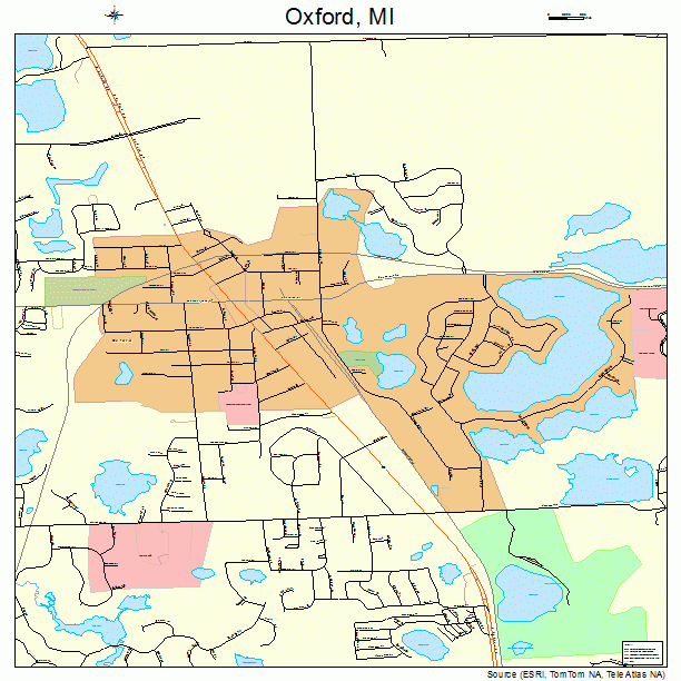 Oxford, MI street map