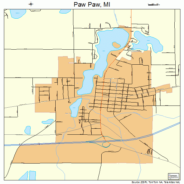 Paw Paw, MI street map