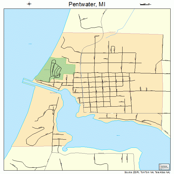 Pentwater, MI street map