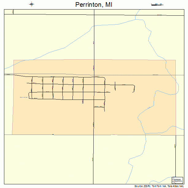 Perrinton, MI street map