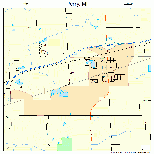 Perry, MI street map
