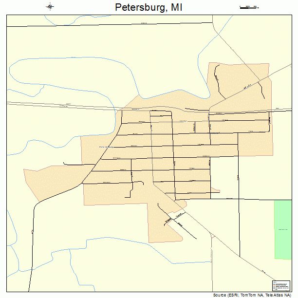 Petersburg, MI street map