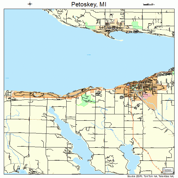 Petoskey, MI street map