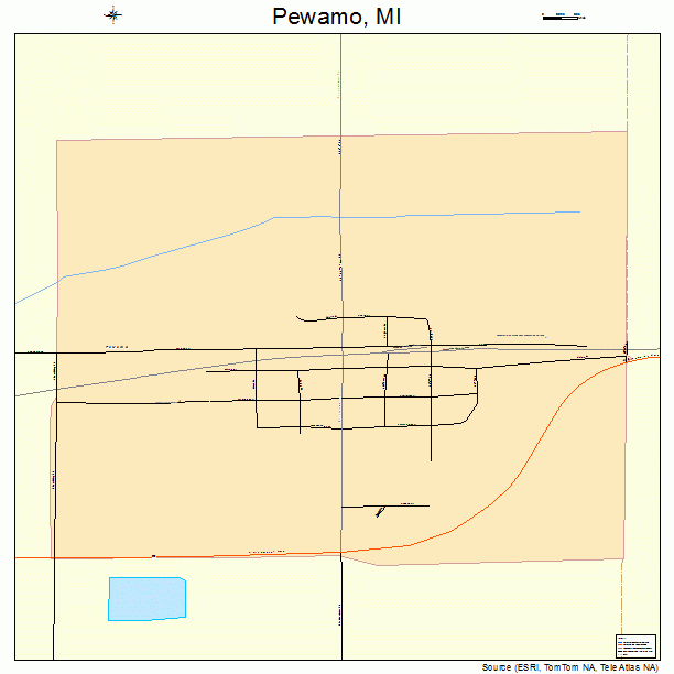 Pewamo, MI street map