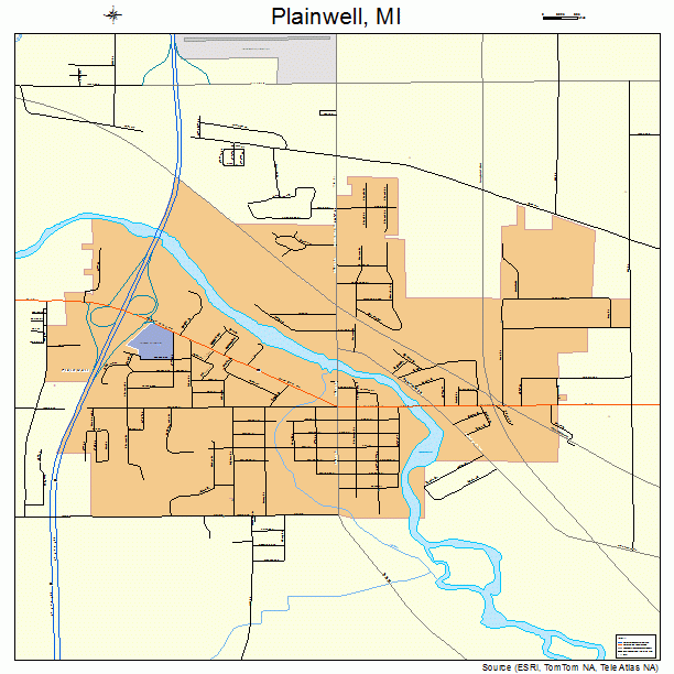 Plainwell, MI street map