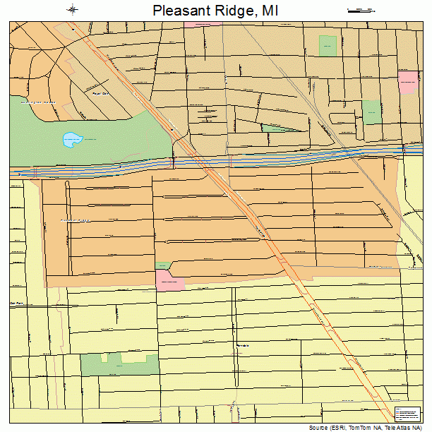 Pleasant Ridge, MI street map