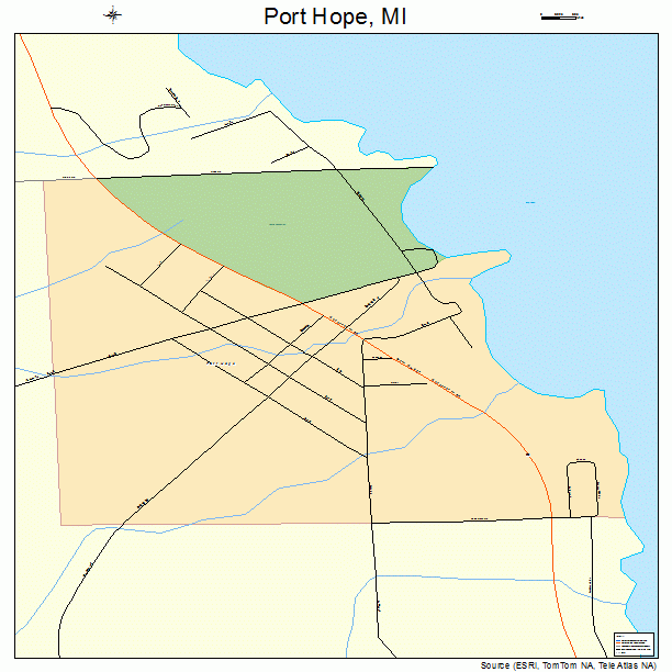 Port Hope, MI street map