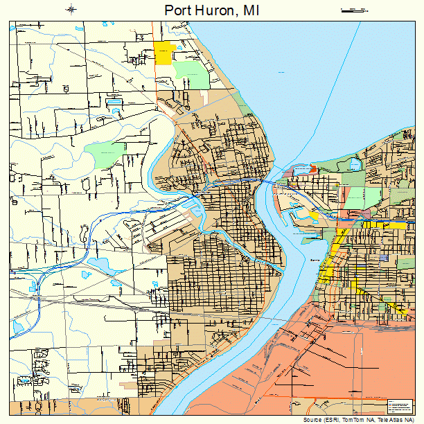 Port Huron, MI street map