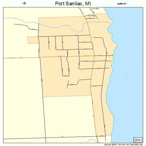 Port Sanilac, MI street map