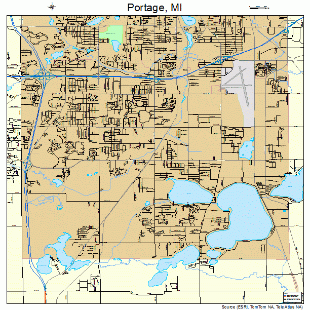 Portage, MI street map