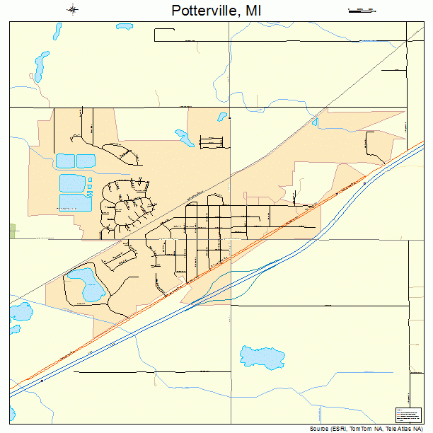 Potterville, MI street map