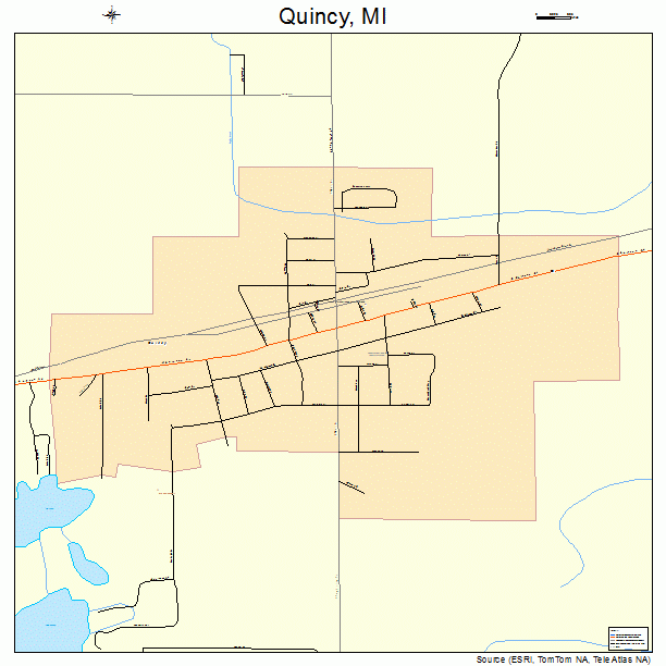 Quincy, MI street map