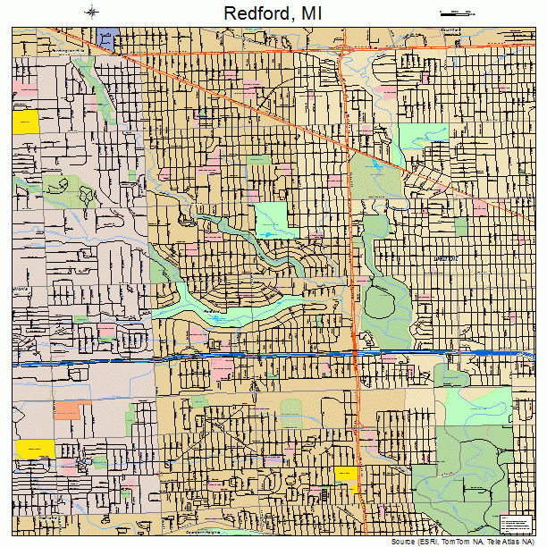 Redford, MI street map