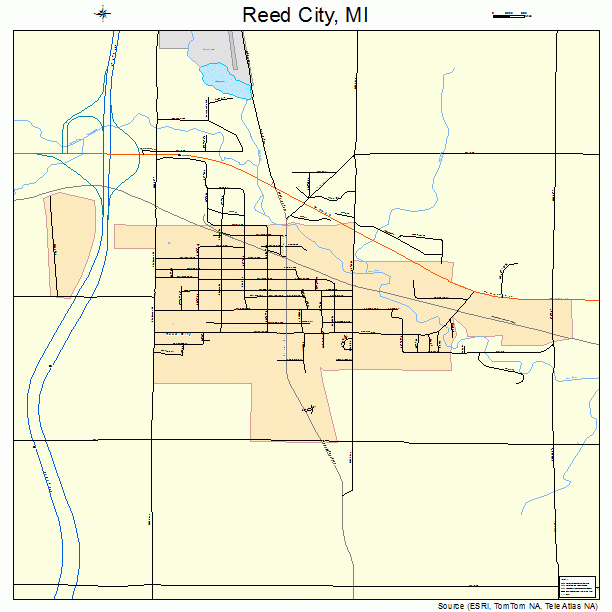 Reed City, MI street map