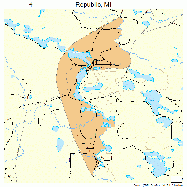 Republic, MI street map