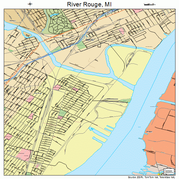 River Rouge, MI street map
