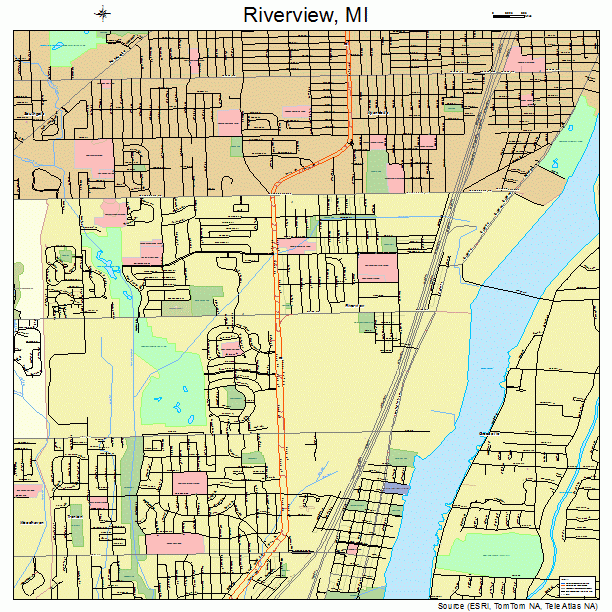 Riverview, MI street map