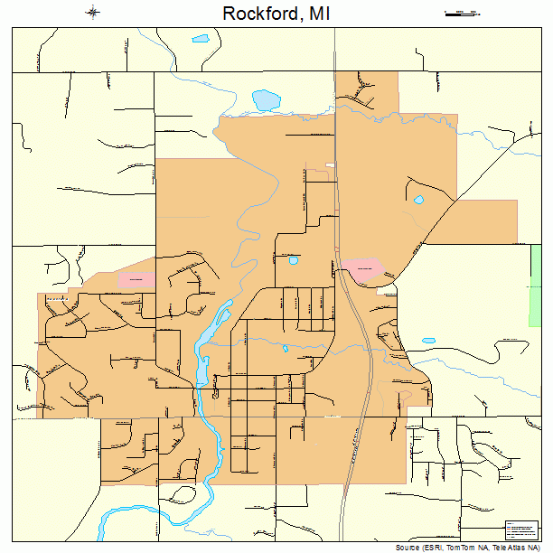 Rockford, MI street map