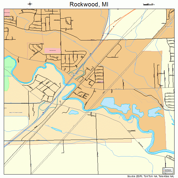 Rockwood, MI street map