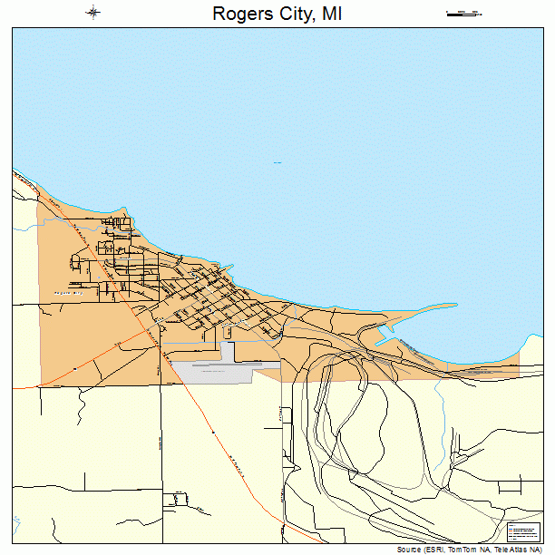 Rogers City, MI street map