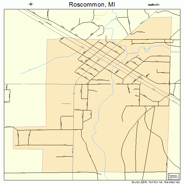 Roscommon, MI street map