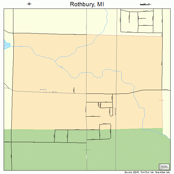 Rothbury, MI street map