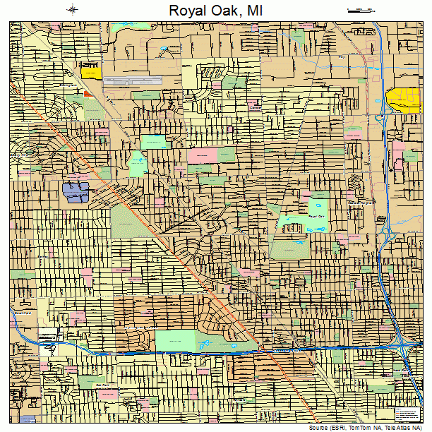 Royal Oak, MI street map