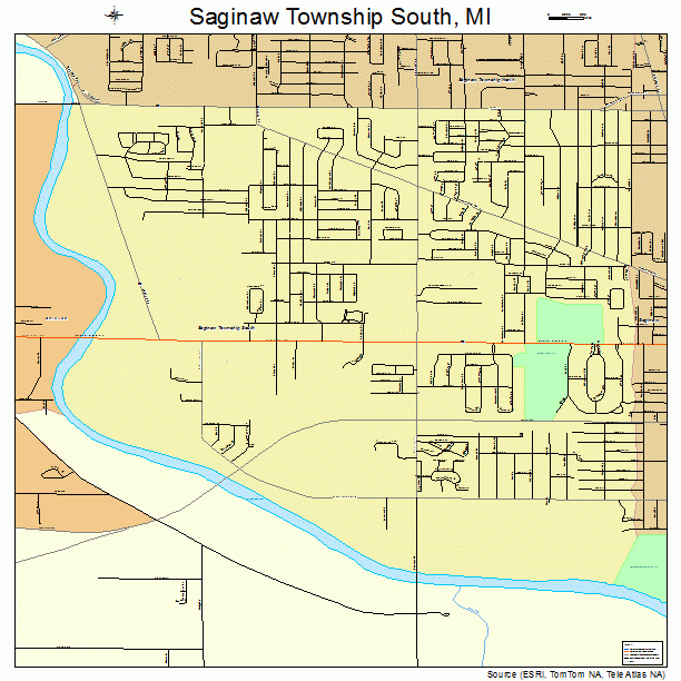 Saginaw Township South, MI street map