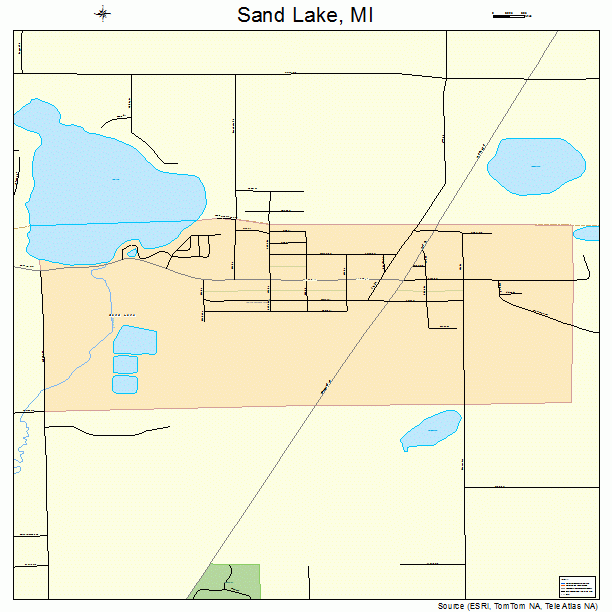 Sand Lake, MI street map
