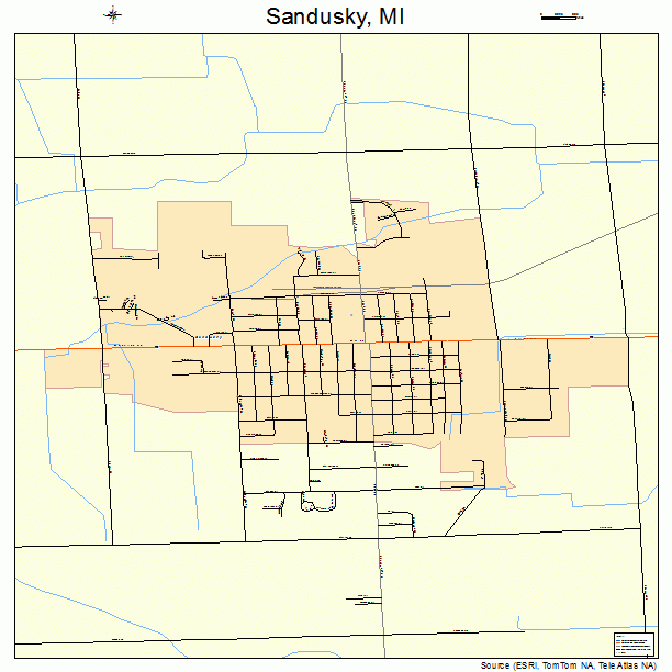 Sandusky, MI street map