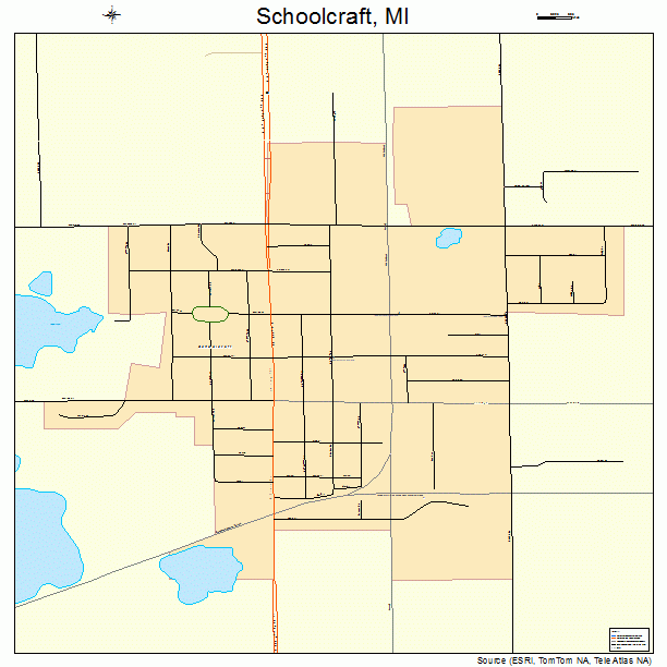 Schoolcraft, MI street map