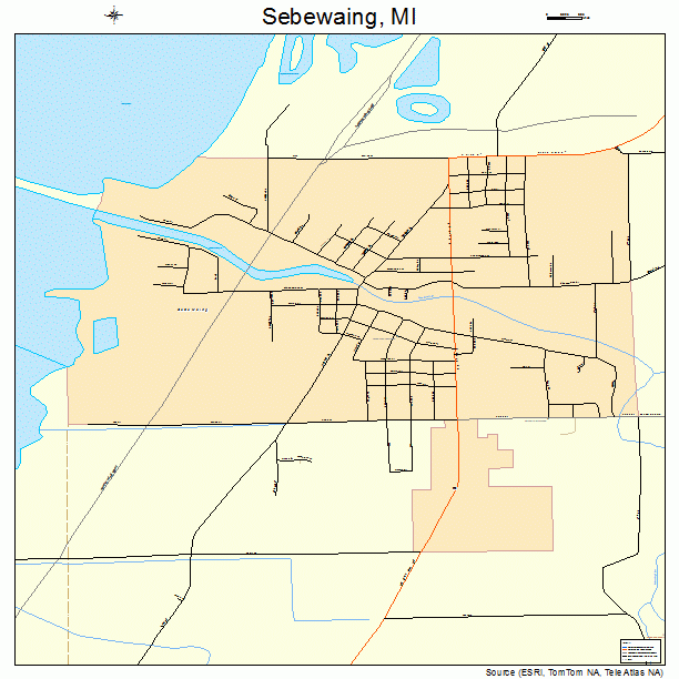 Sebewaing, MI street map