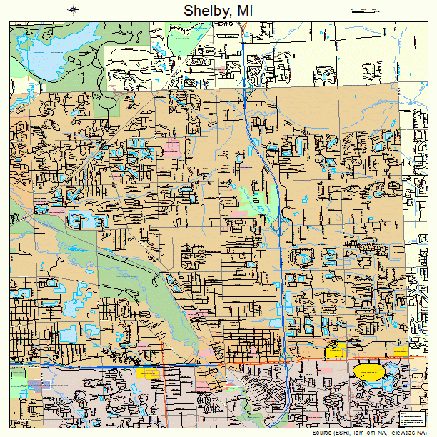 Shelby, MI street map