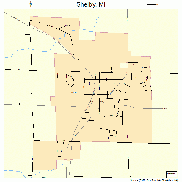Shelby, MI street map