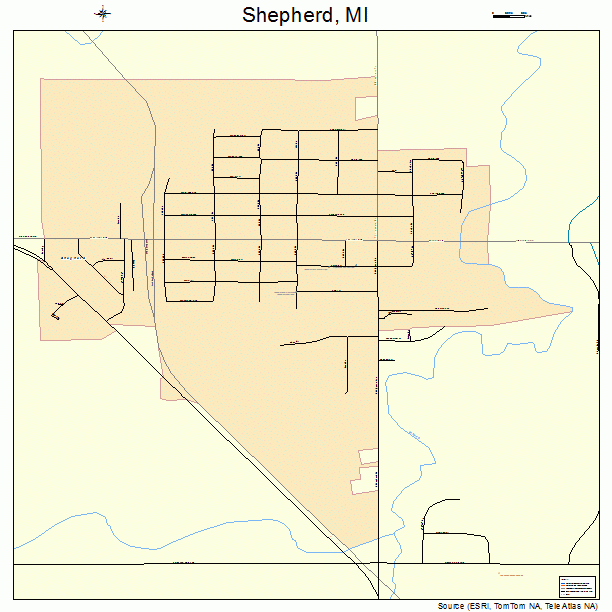 Shepherd, MI street map