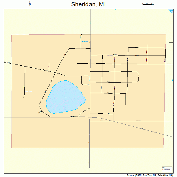 Sheridan, MI street map