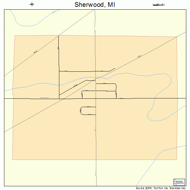 Sherwood, MI street map