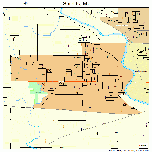 Shields, MI street map