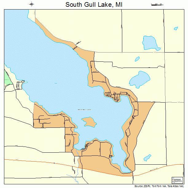 South Gull Lake, MI street map